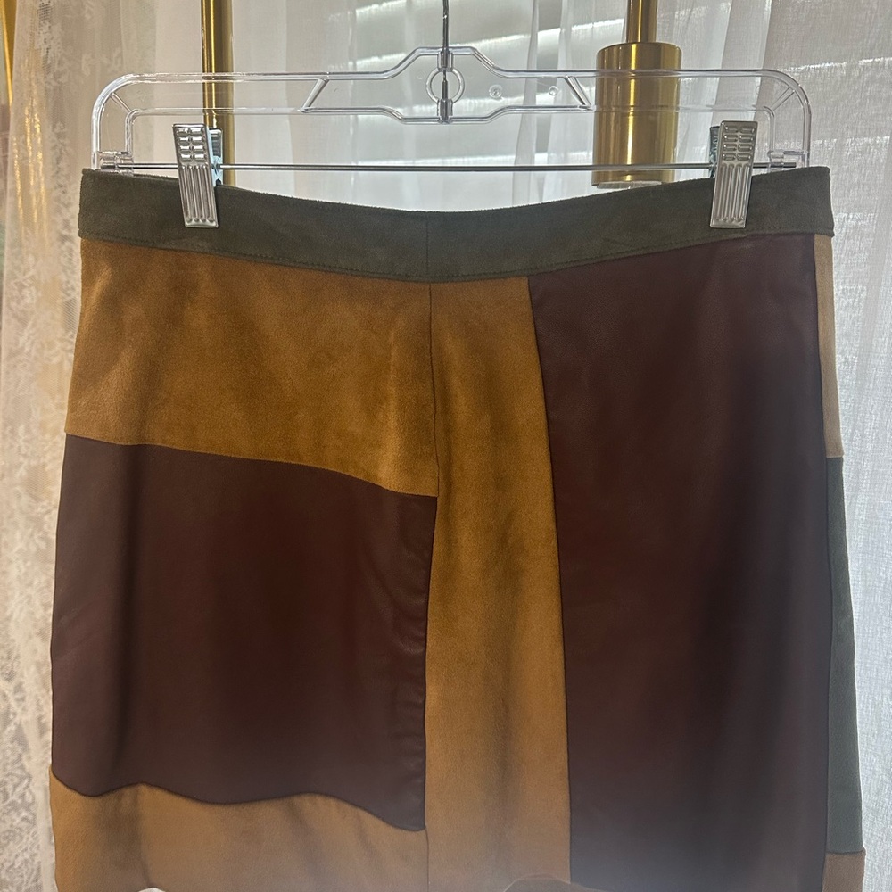 Abercrombie & Fitch Brown and Tan Mini Skirt